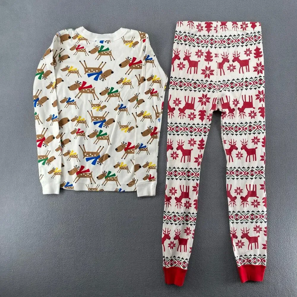 Hanna Andersson Christmas Holiday Pajama Sets Mismatched Lot‎ of 3 Kids Size 10